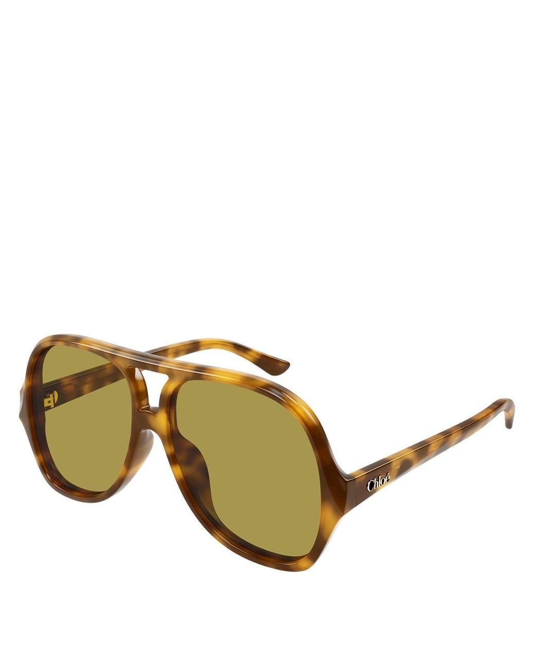 Chloé Green Aviator Sunglasses