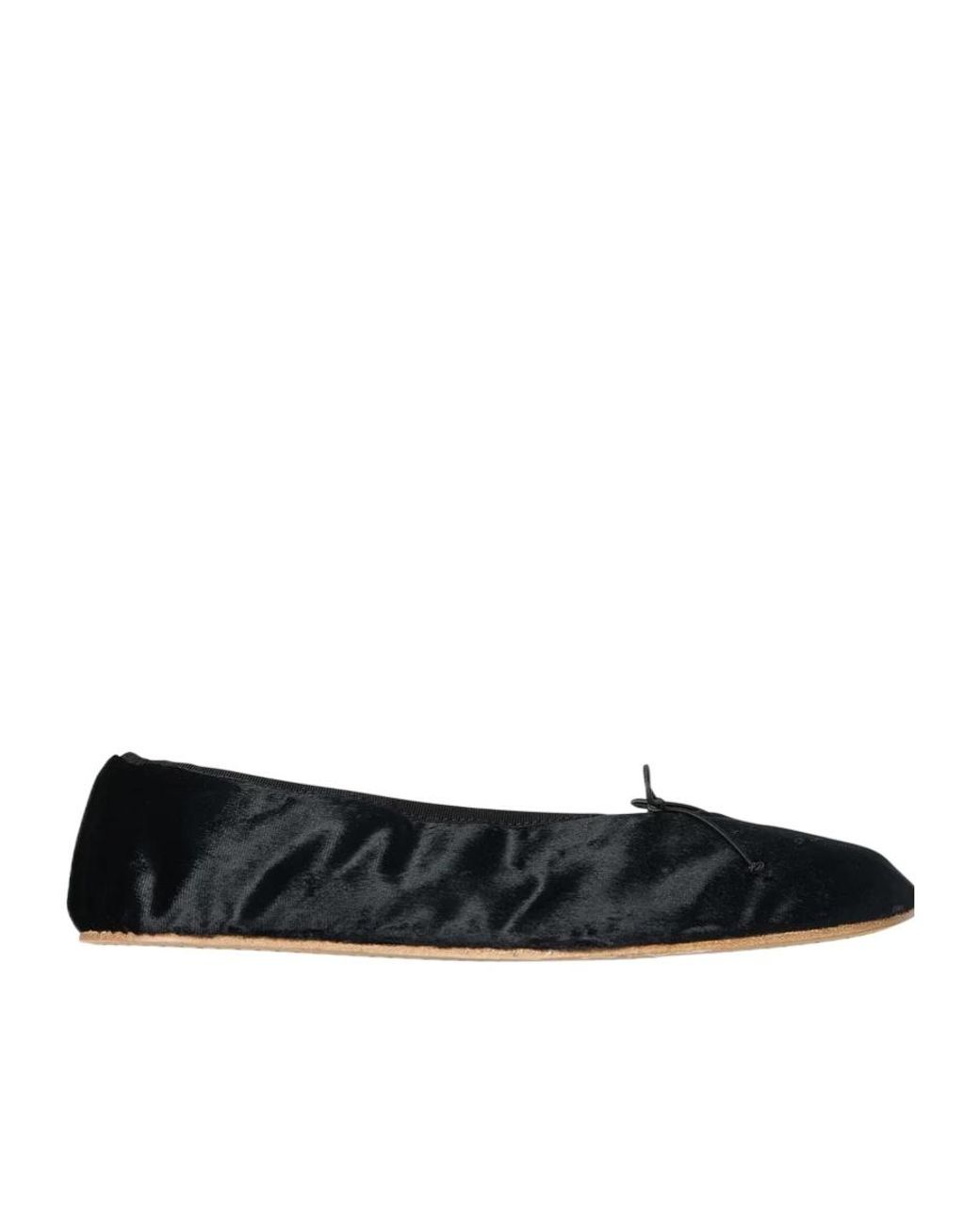 The Row Black Round Ballet Flats