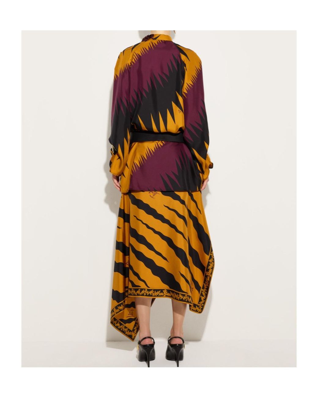 Emilio Pucci Multicolor Pucci Drago Print Satin Dress