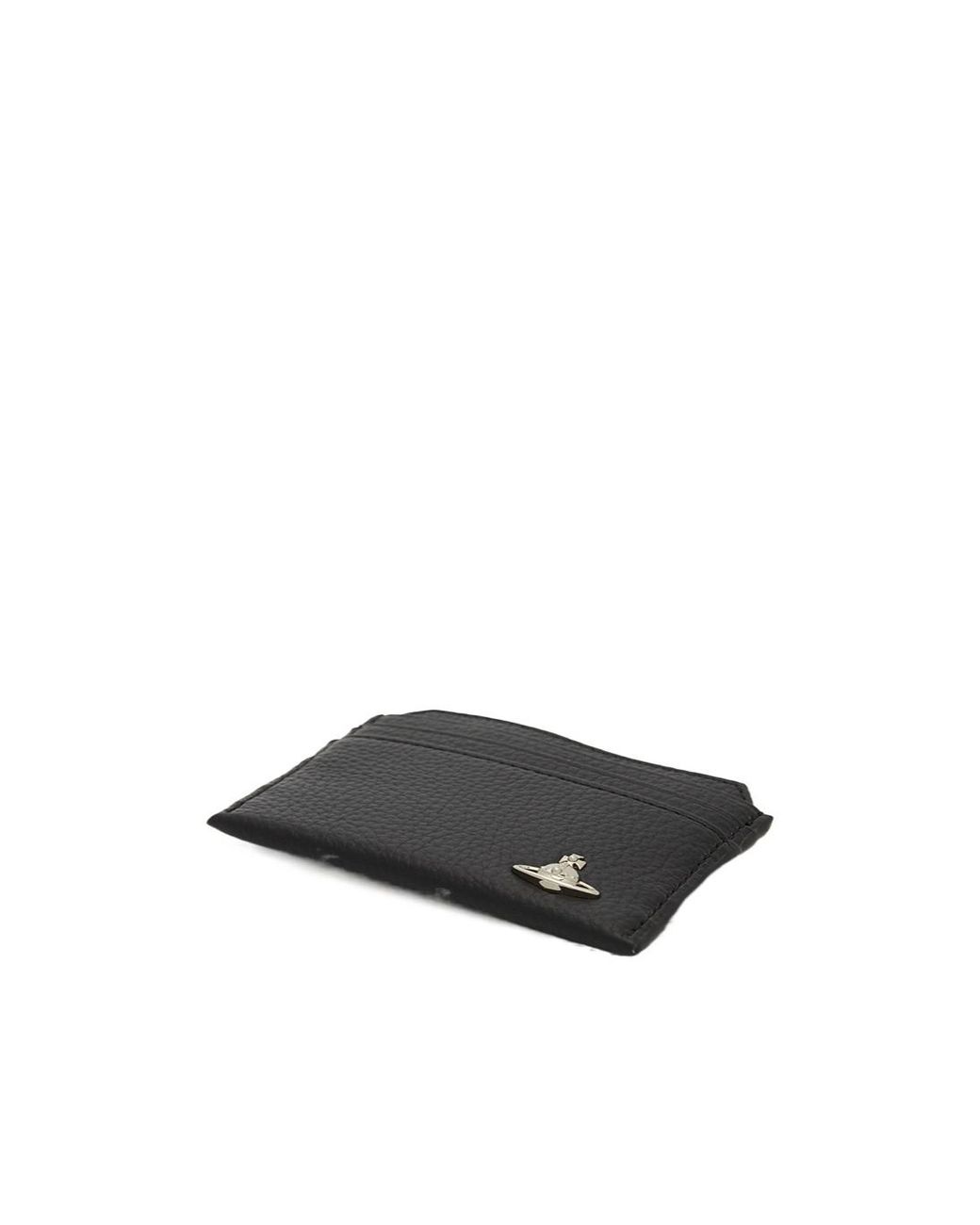 Vivienne Westwood Black Logo Plaque Card Holder