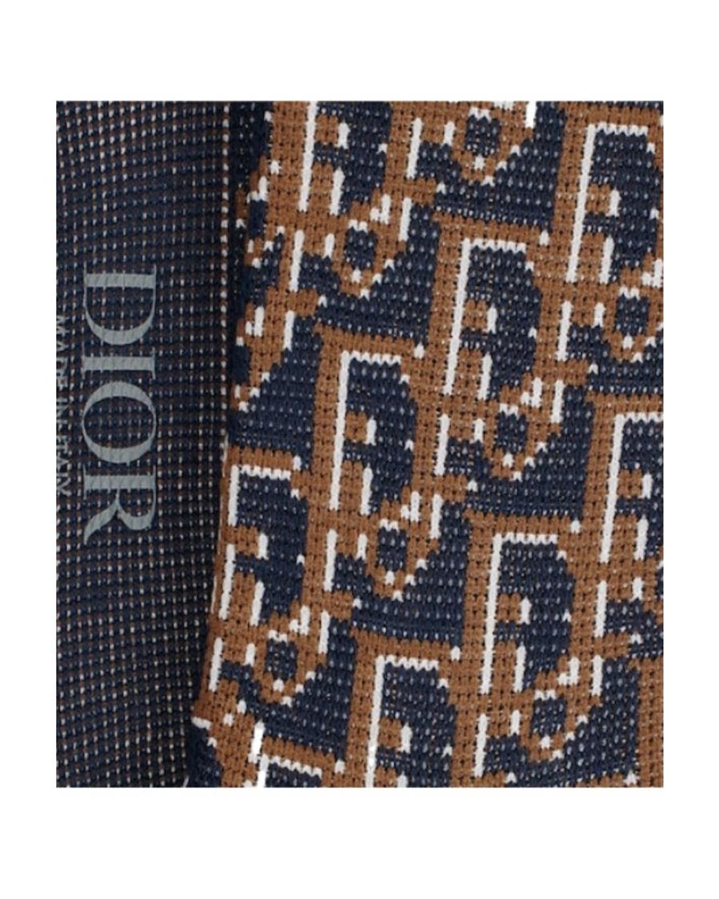 Dior Black Homme Oblique Intarsia Socks for men