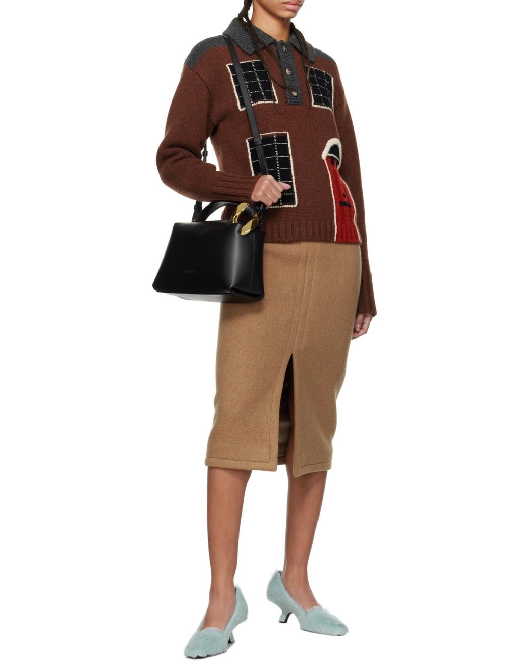 J.W. Anderson Black Jw Anderson Corner Top Handle Bag