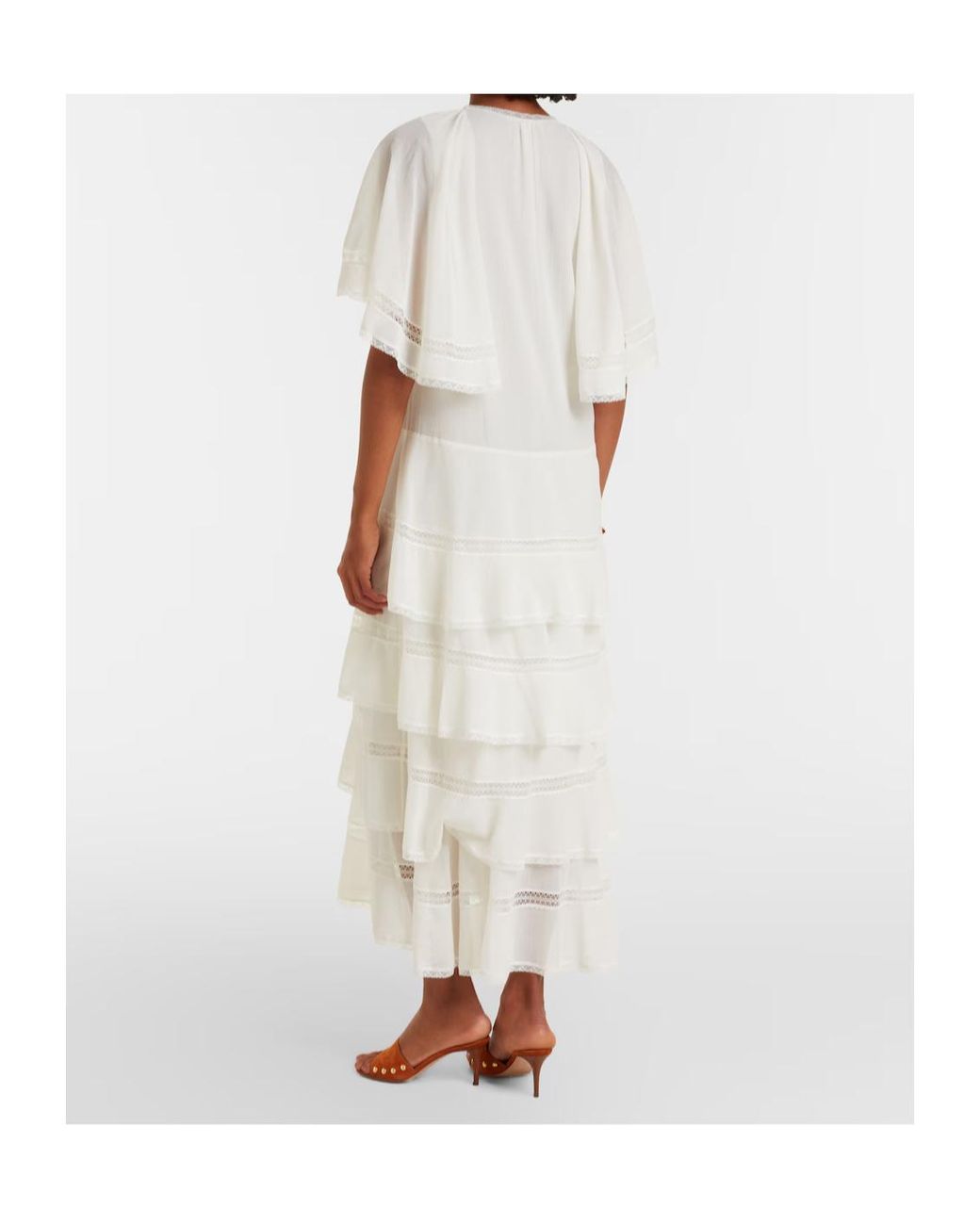 Dorothee Schumacher White Dreamful Cotton And Silk Midi Dress