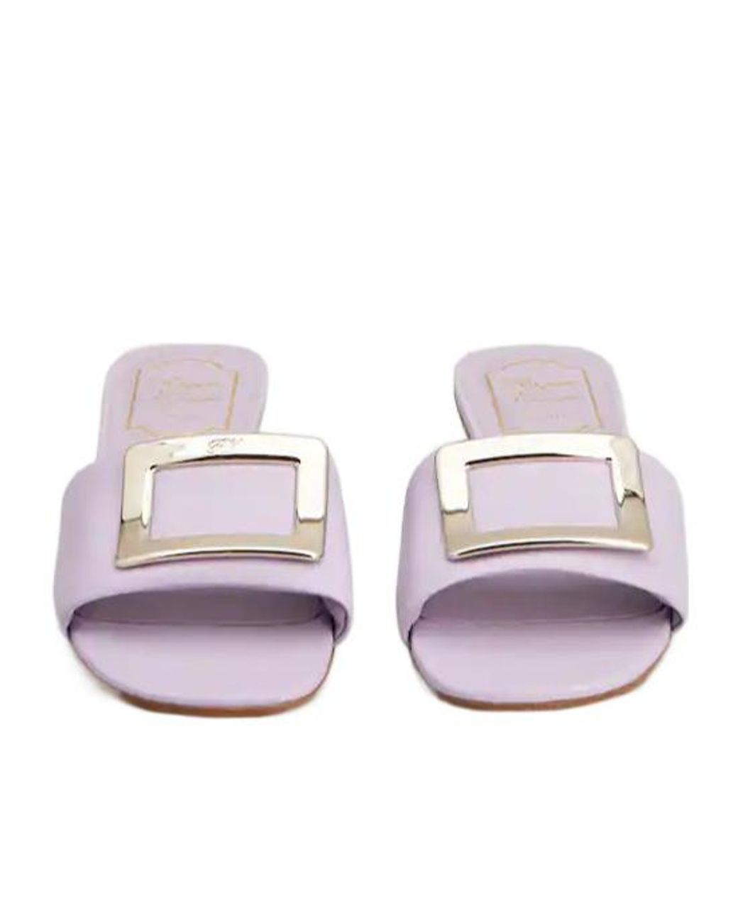 Roger Vivier Pink Padded Buckle Mules