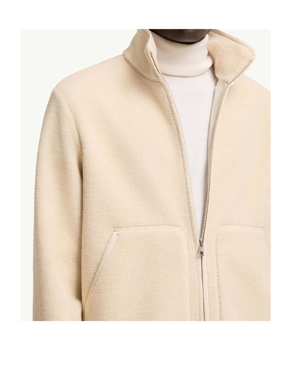 Moncler Natural Zip-Up Sweatshirt for men