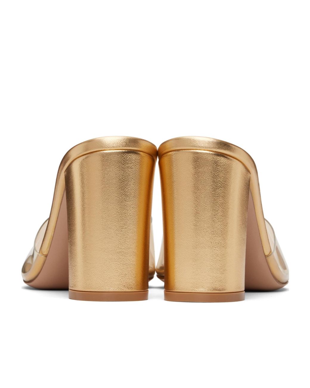 Gianvito Rossi Natural Glass Block Open-Toe High-Heeled Sandals