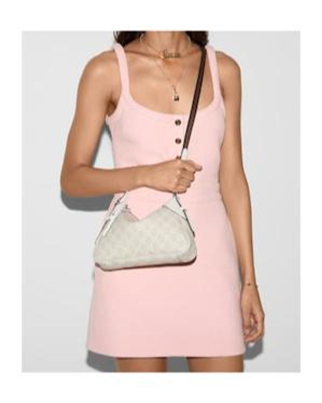 Gucci Natural Gg Emblem Small Shoulder Bag