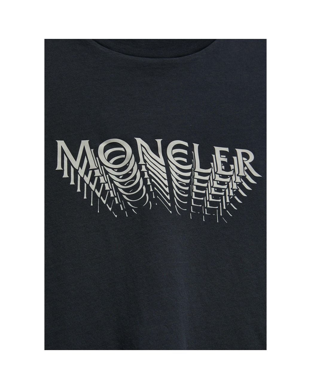 Moncler Blue Logo Cotton Short-Sleeve T-Shirt for men