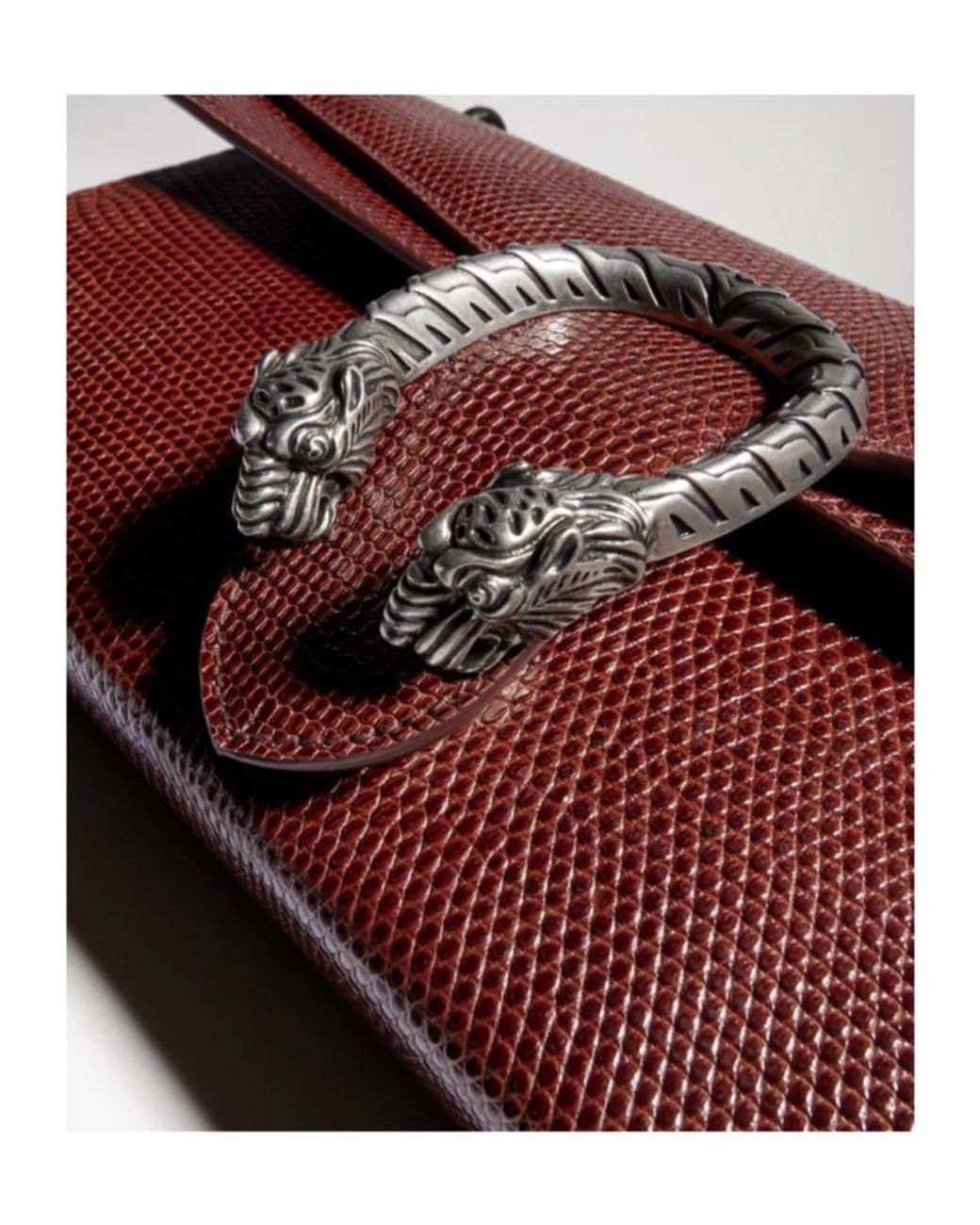 Gucci Brown Dionysus Lizard Medium Shoulder Bag