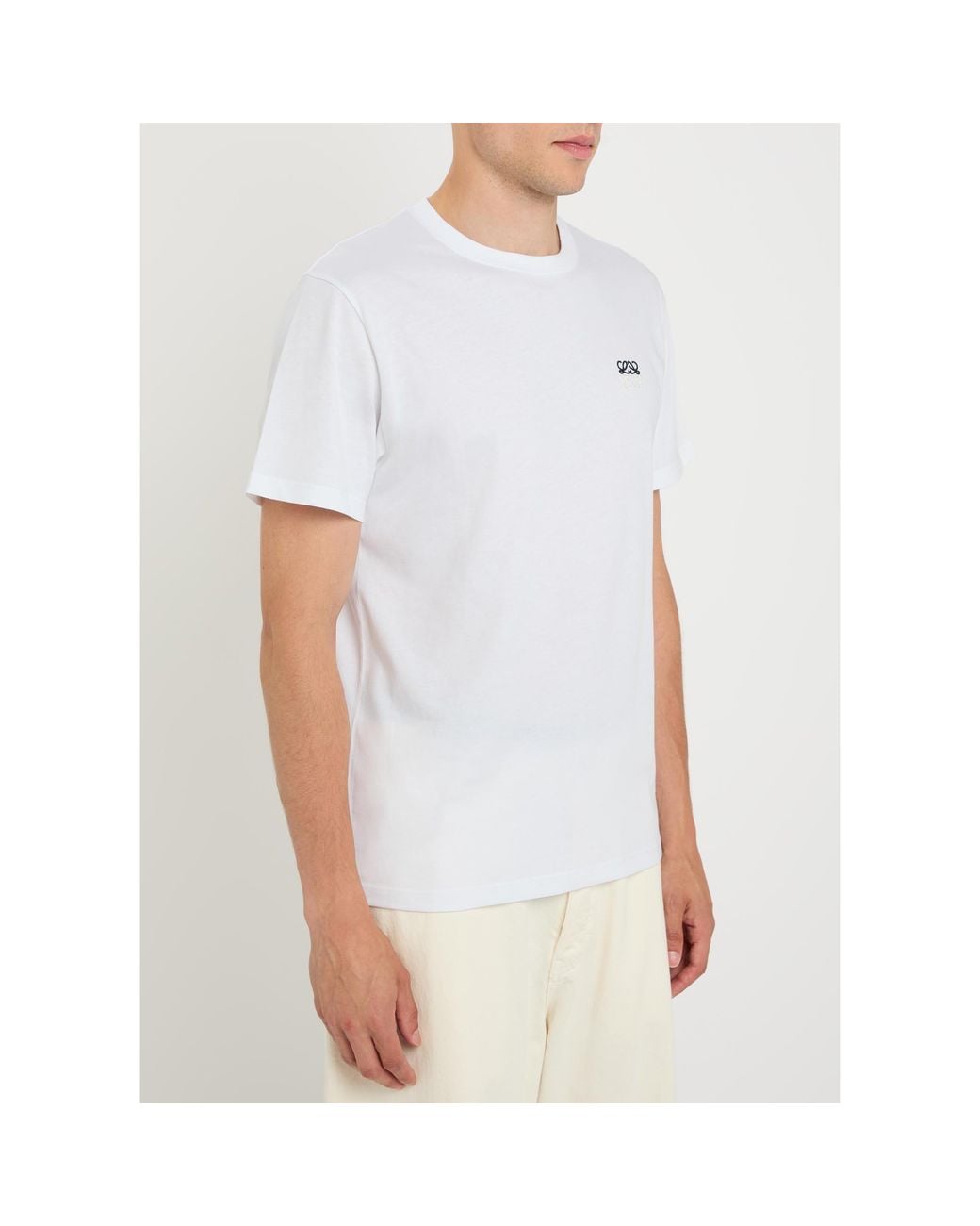 Loewe White Short-Sleeve Crew-Neck T-Shirt for men