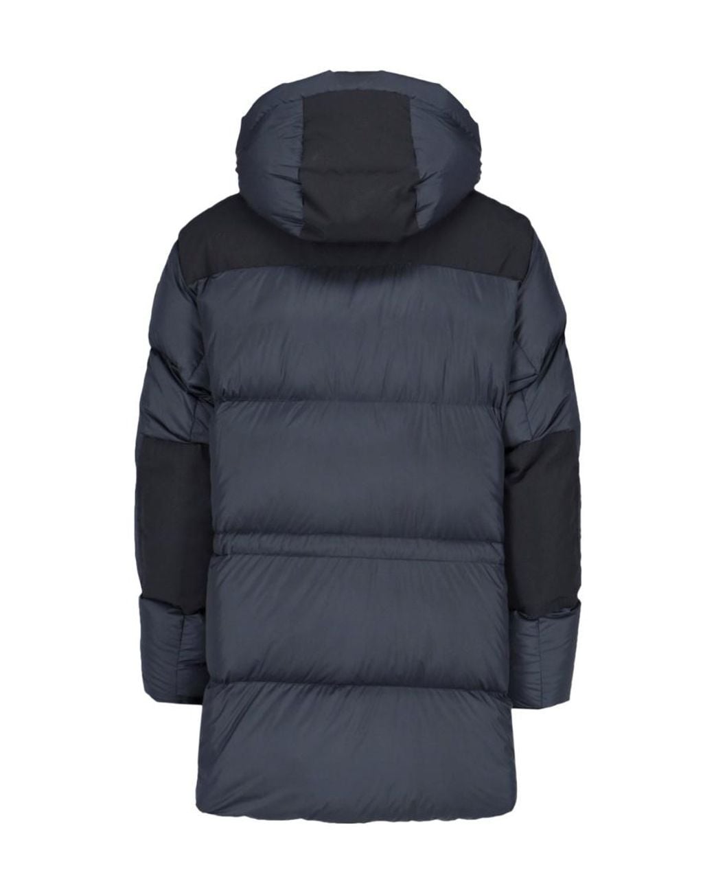 Burberry Blue High-Neck Hooded Coat for men