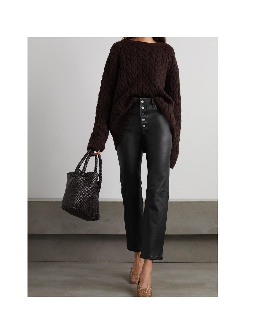Joseph Gray High Waist Straight Casual Pants
