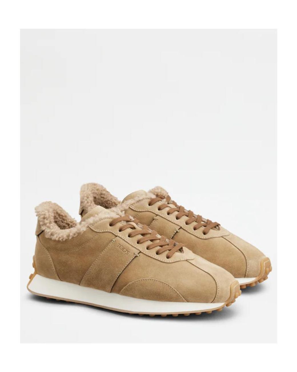 Tod's Natural Sportivo Active Suede Trainers for men
