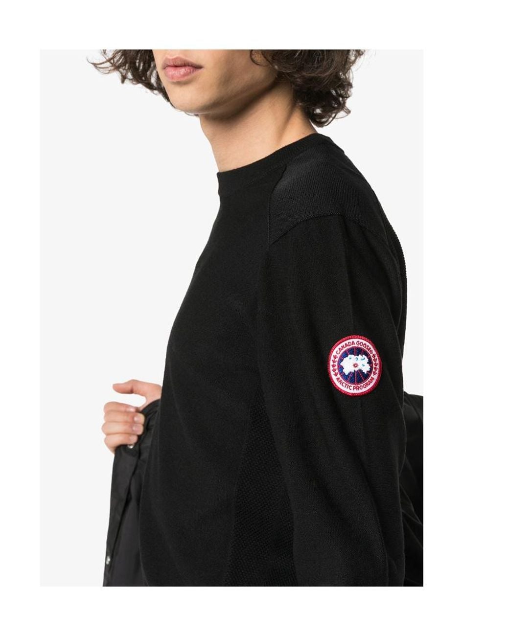 Canada Goose Blue Dartmouth Logo Patch Jumper for men