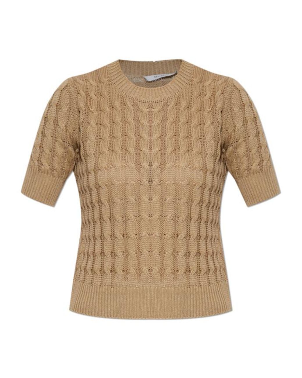 Max Mara Natural Talamo Cable-Knit Jumper