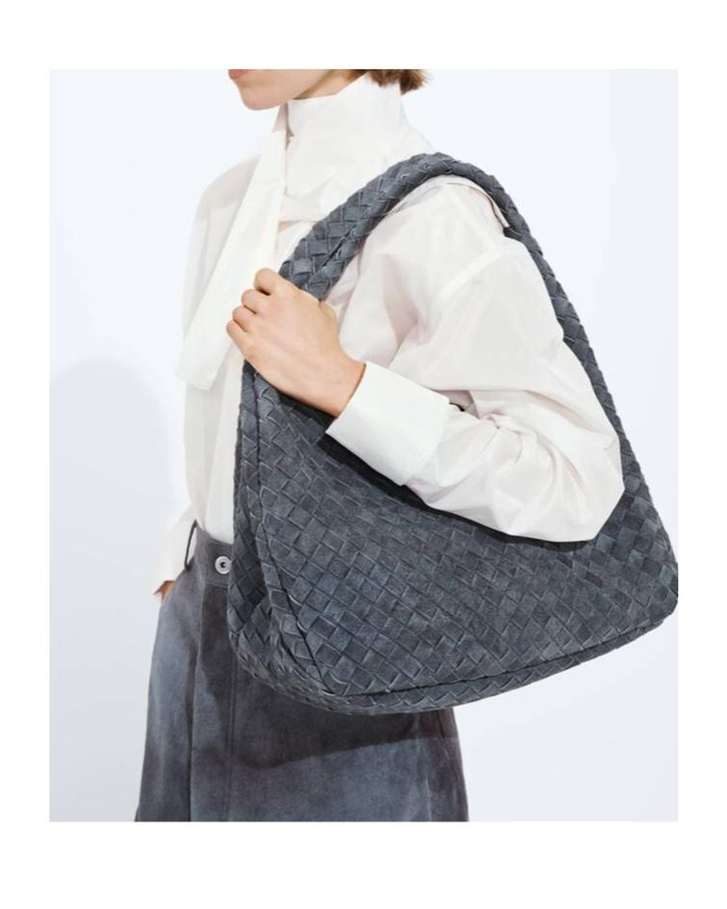 Bottega Veneta Gray Large Campana
