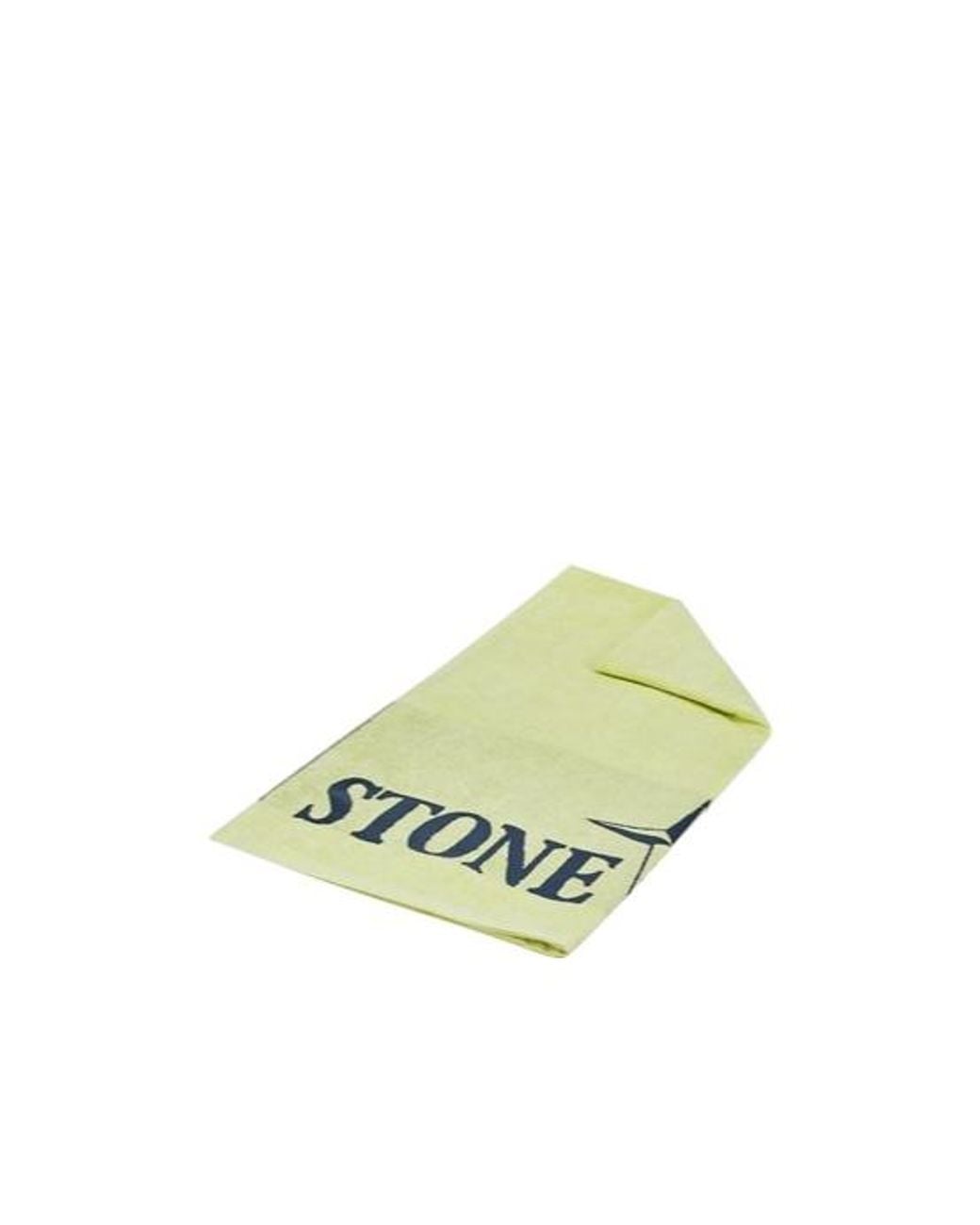 Stone Island Green Logo Printed Beach Towel for men