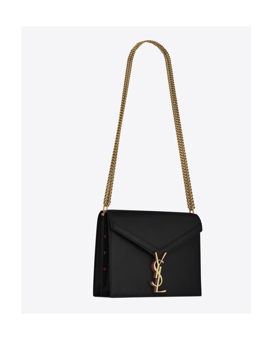 Saint Laurent Black Cassandra Medium Shoulder Bag