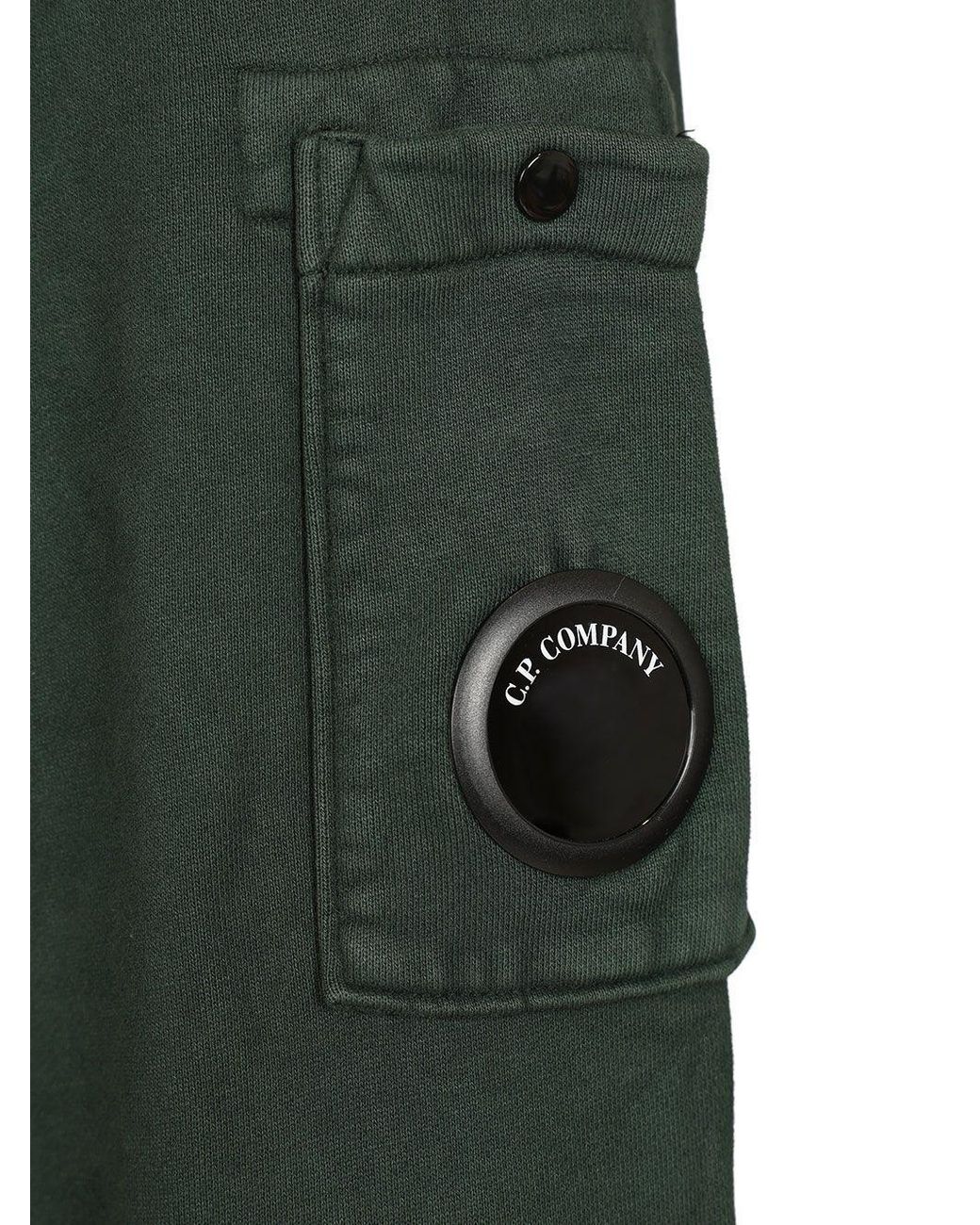 C P Company Green Lens Pocket Hoodie for men