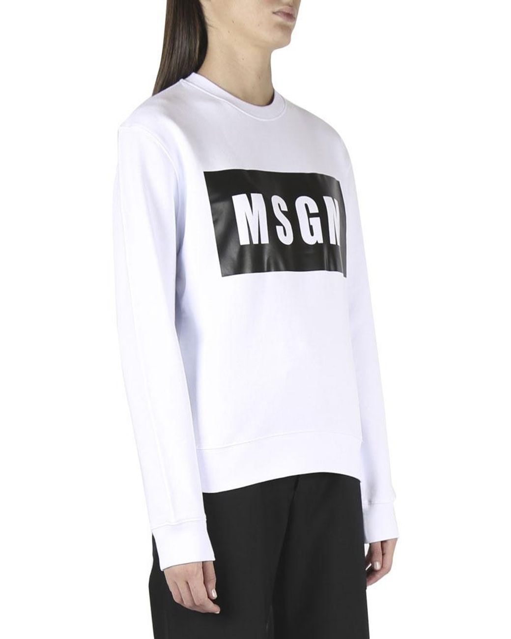 MSGM White Logo Sweater