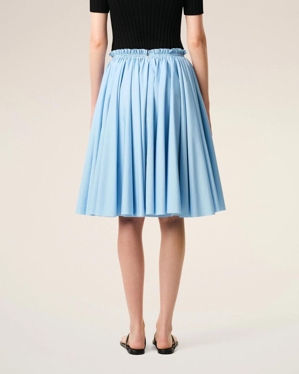 AMI Blue Midi Corolla Skirt