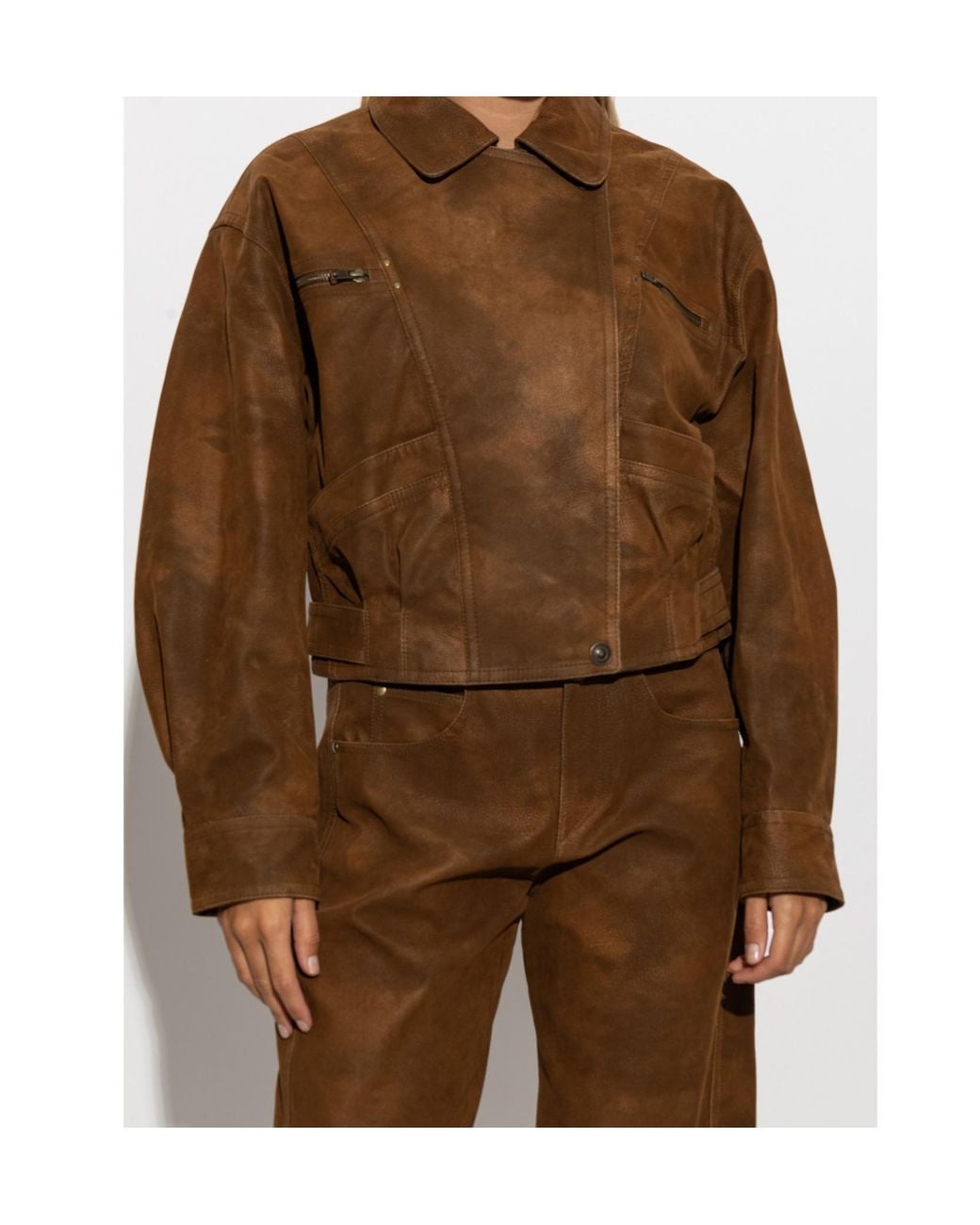 Isabel Marant Brown Isabel Marant Étoile Belma Cropped Jacket