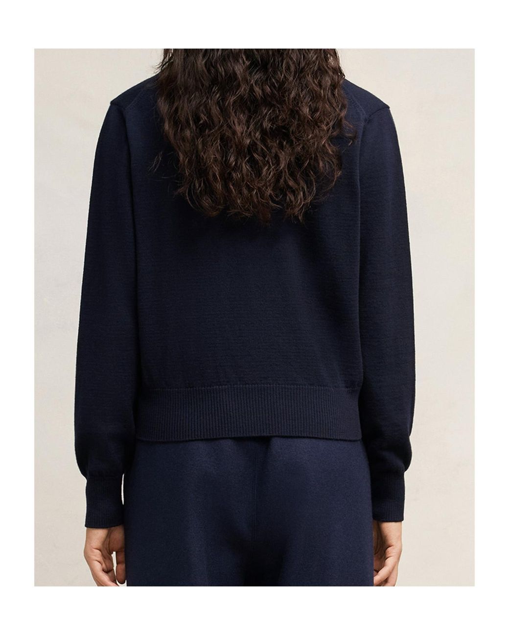 AMI Blue Ami De Coeur Logo Embroidered Knit Jumper