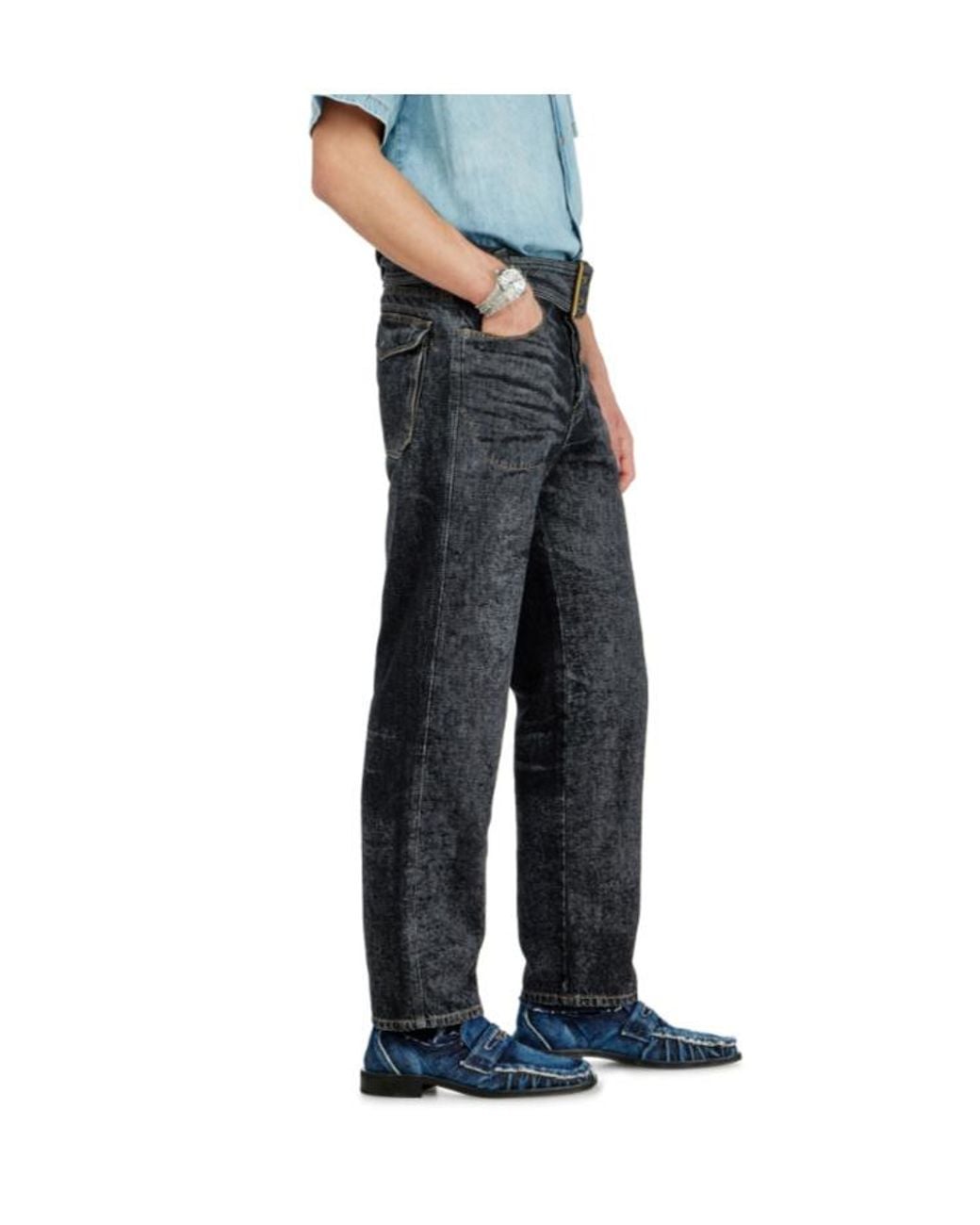 DIESEL Gray D-Macrus-S Jeans for men