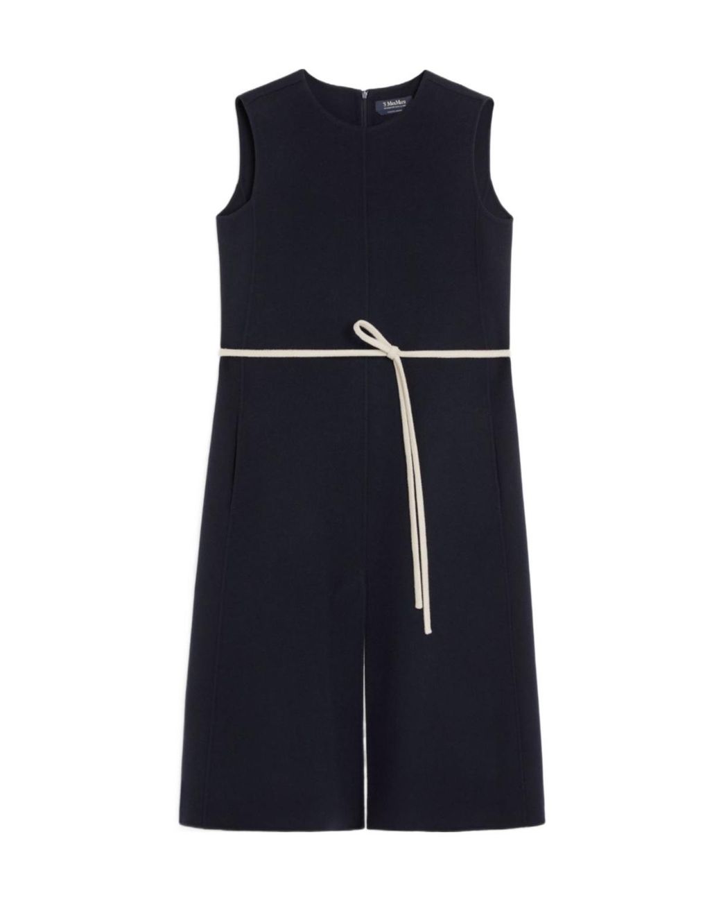 Max Mara Blue 'S Simone Crewneck Sleeveless Dress