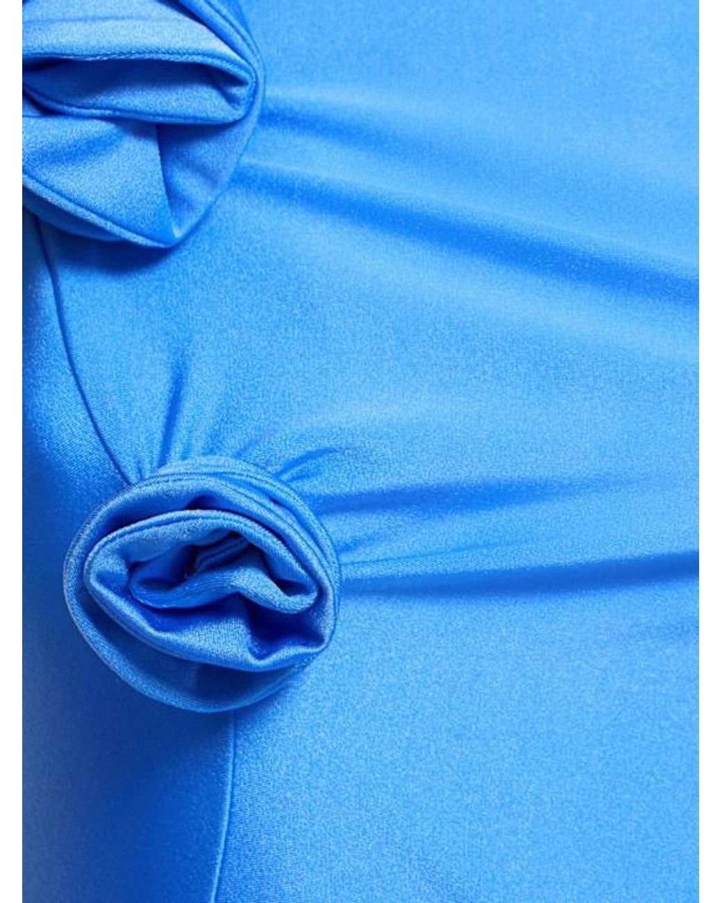 Coperni Blue Asymmetric Stretch Jersey Dress