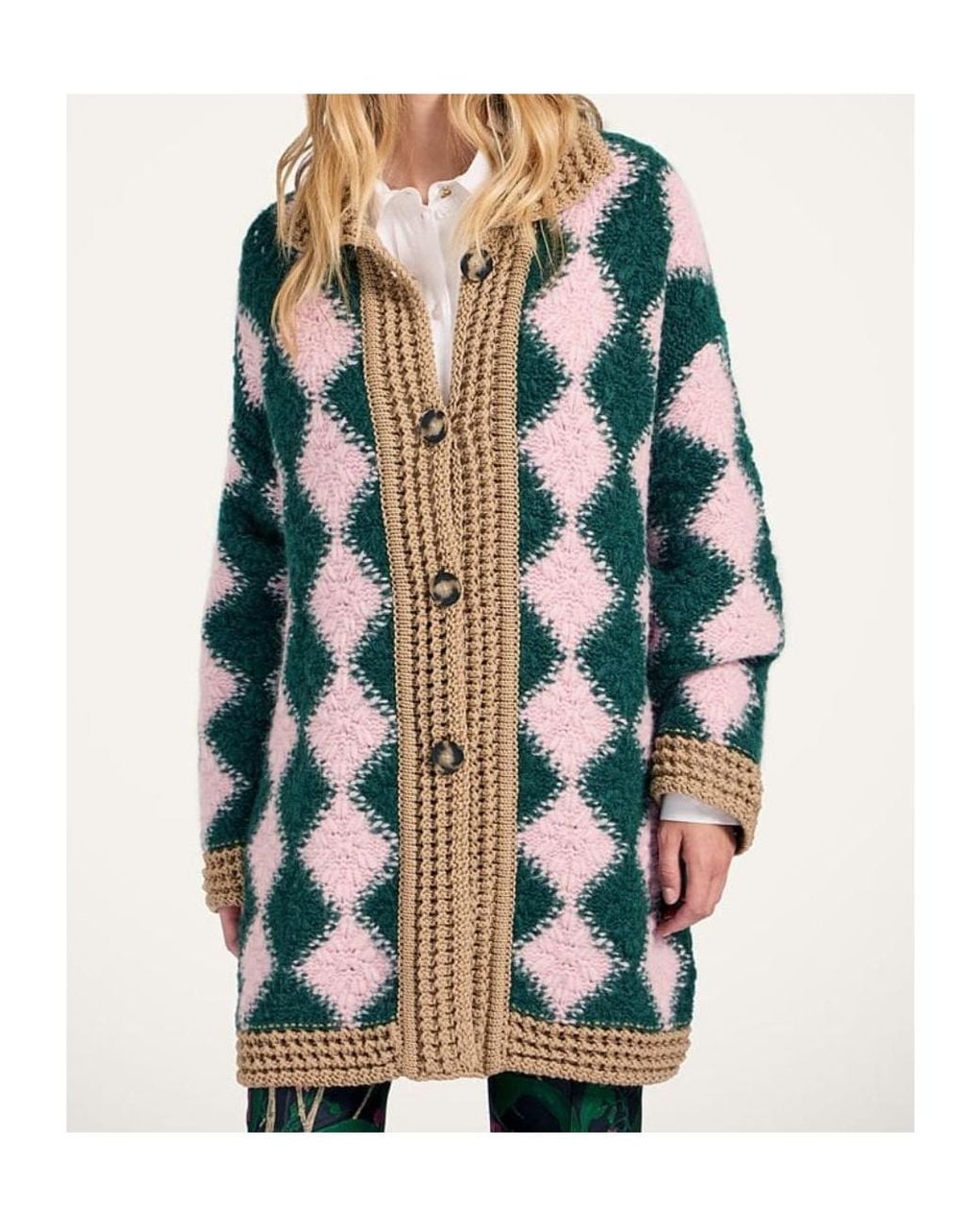 LaDoubleJ Blue La Doublej Crochet Bowling Cardigan