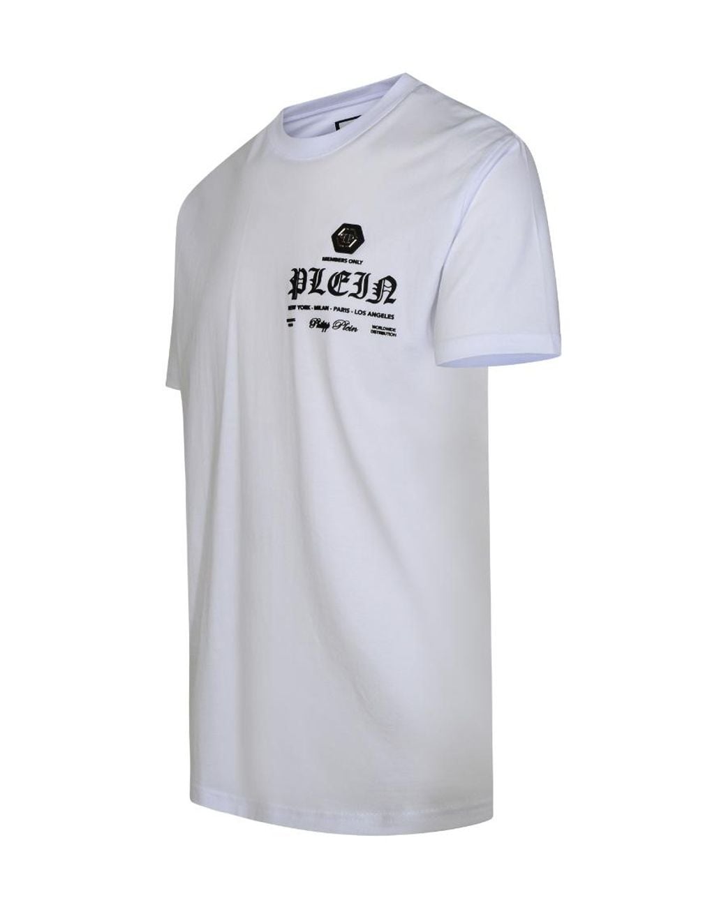 Philipp Plein Blue Logo Patch Creweneck T-Shirt for men