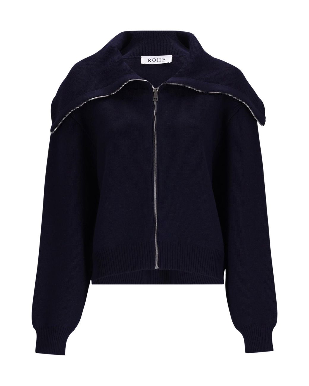 Rohe Blue Two-Way Zip Sailor-Style Cardigan