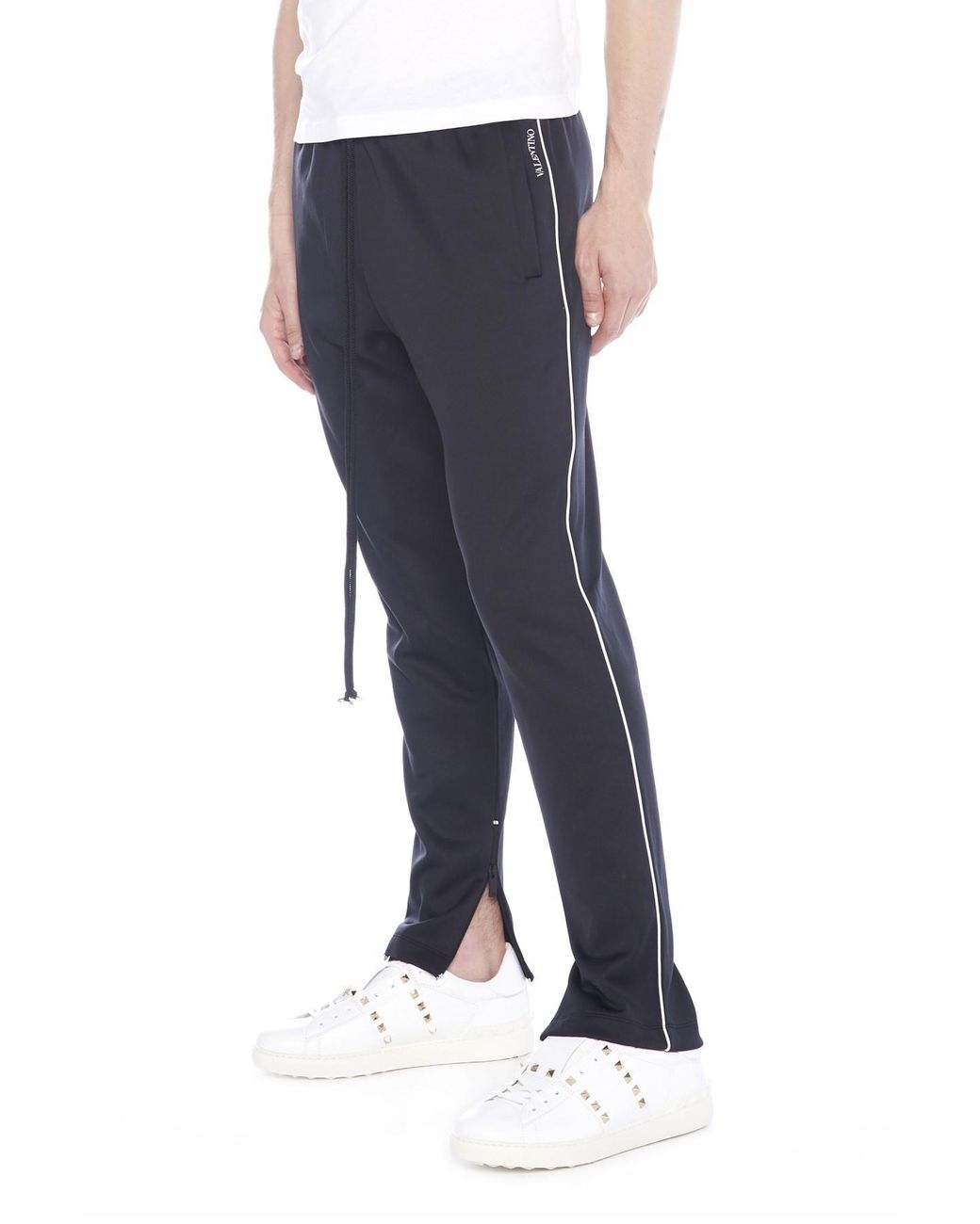 Valentino Gray Side Stripe Trousers for men