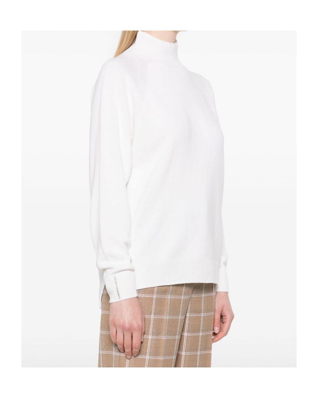 Peserico White Long-Sleeved Sweater