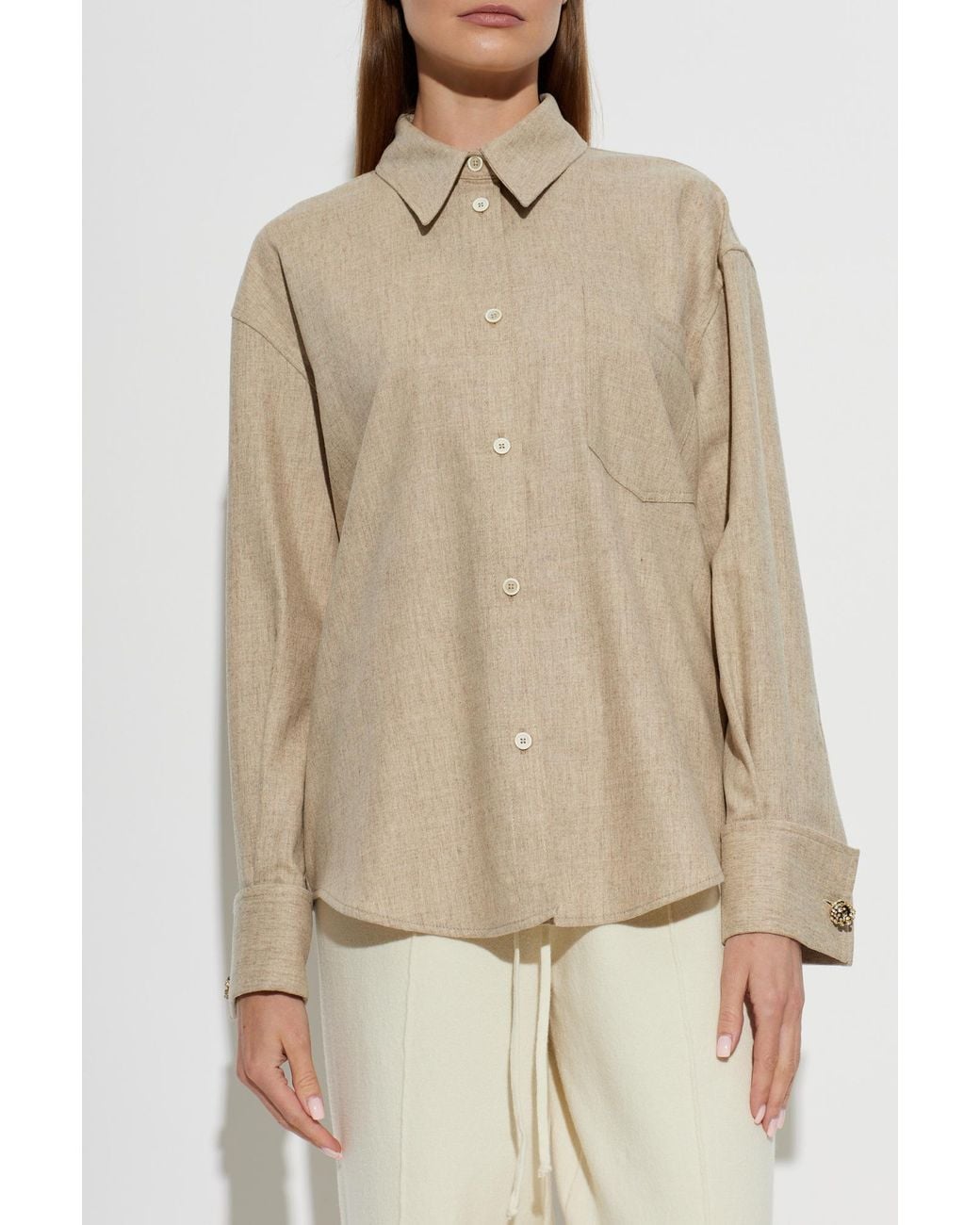 Fabiana Filippi Natural Long-Sleeved Shirt