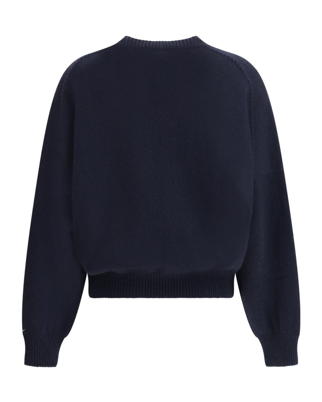 Khaite Blue Crewneck Drop Shoulder Jumper