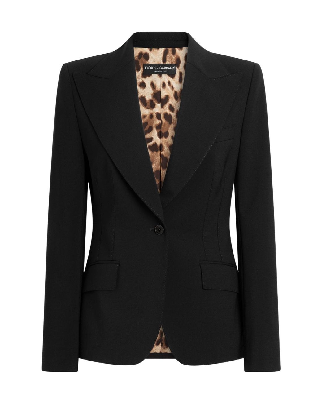 Dolce & Gabbana Black Single-Breasted Buttoned Blazer
