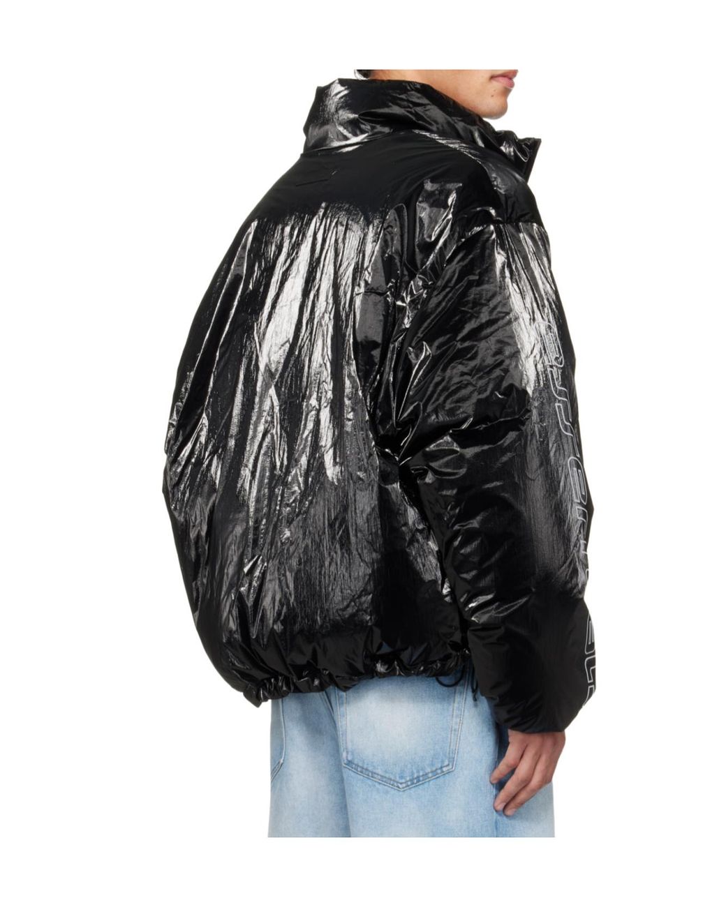 Fear Of God Black Logo Printed Puffer Jacket for men