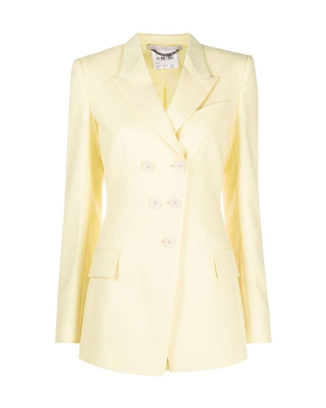 Stella McCartney Yellow Double Breasted Tailored Jacket