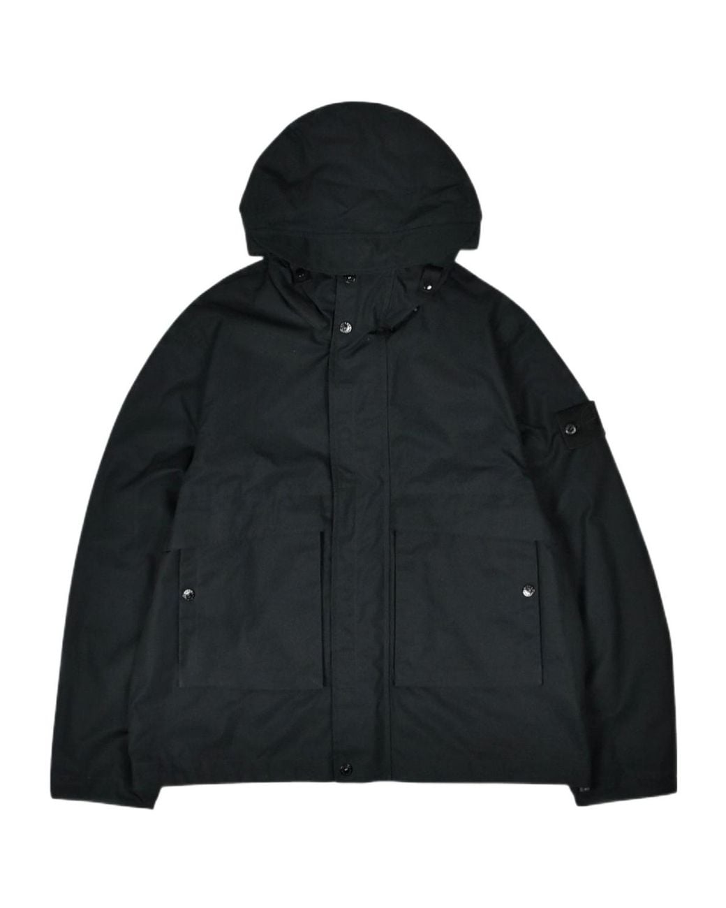 Stone Island Black Windproof And Breathable Hooded Jacket for men