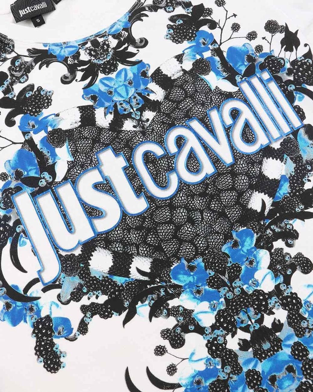 Just Cavalli White Letter Printed T-Shirt for men