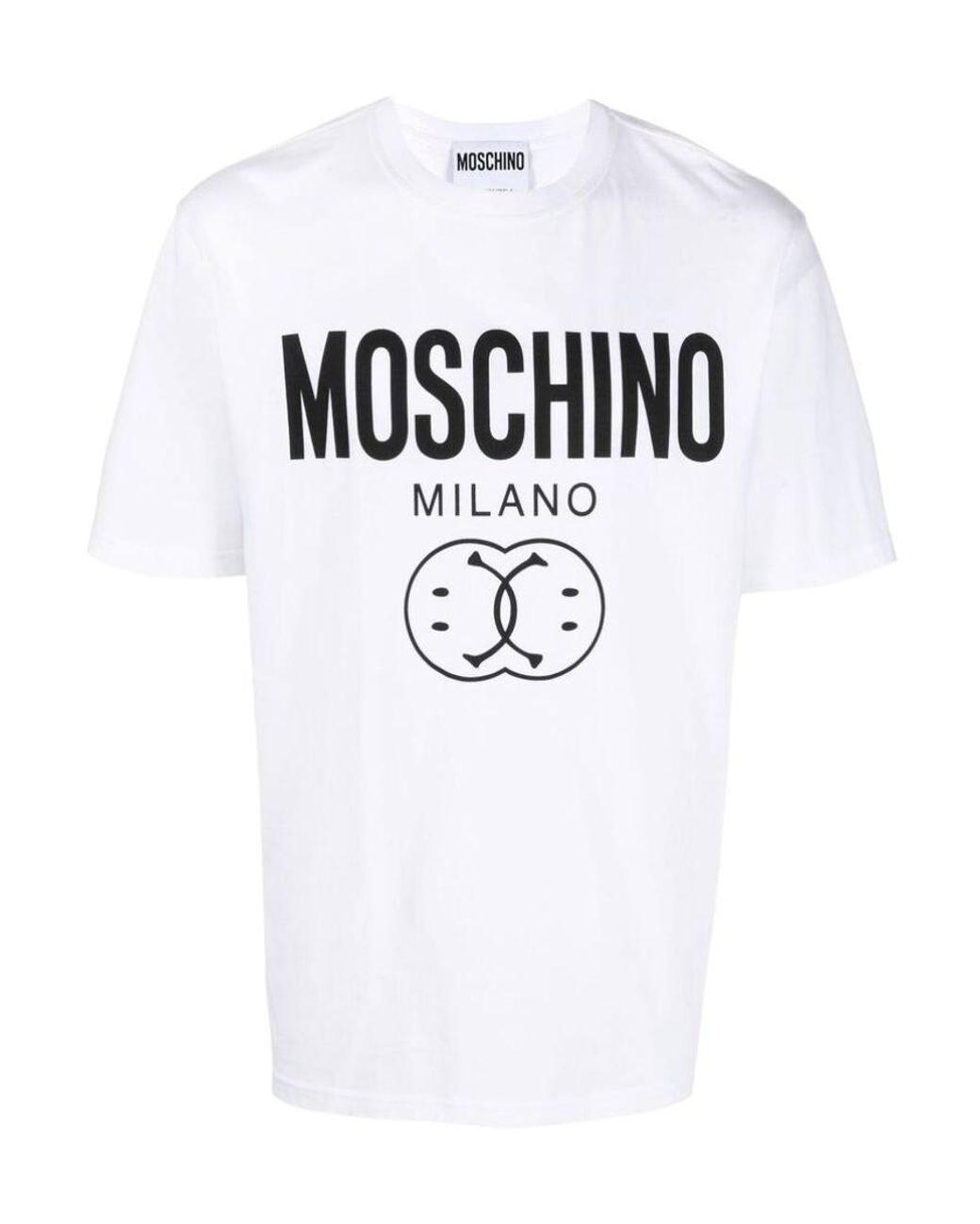 Moschino White Logo-Print T-Shirt for men