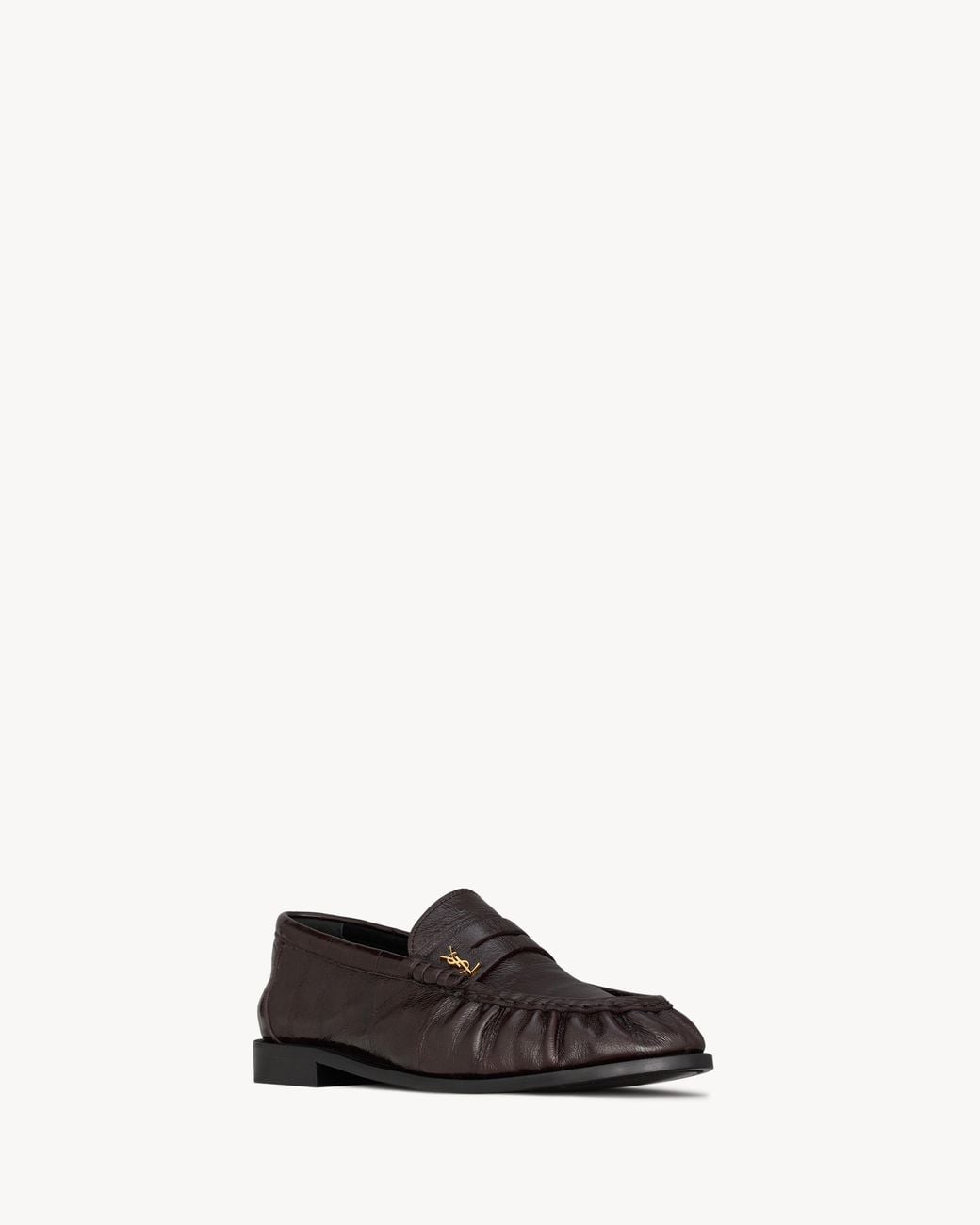 Saint Laurent Black Le Loafer Round-Toe Loafers