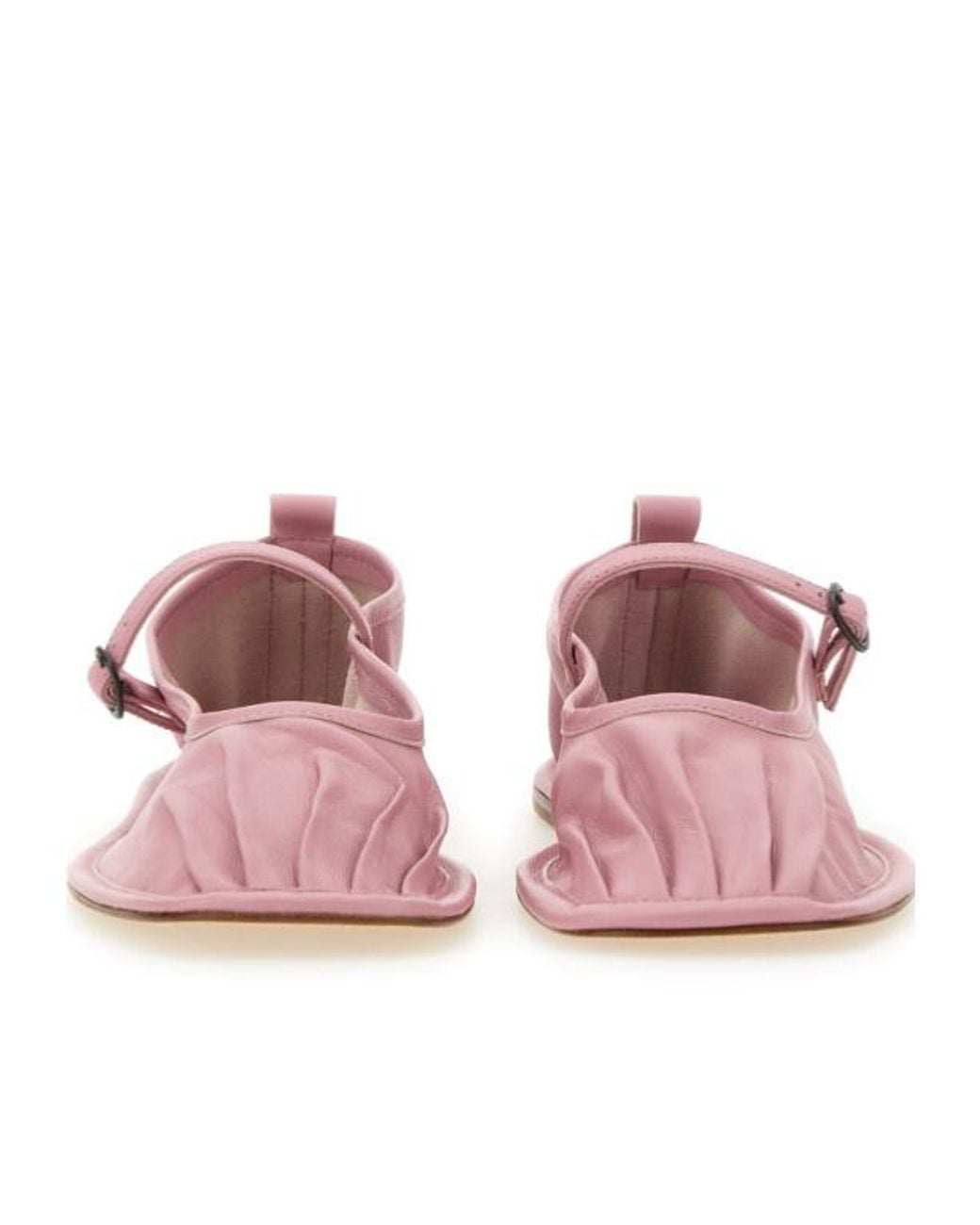 Hereu Pink Dansa Square-Toe Ballerina Shoes