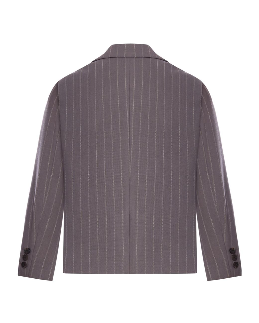 Dries Van Noten Purple Bamis Pinstriped Blazer