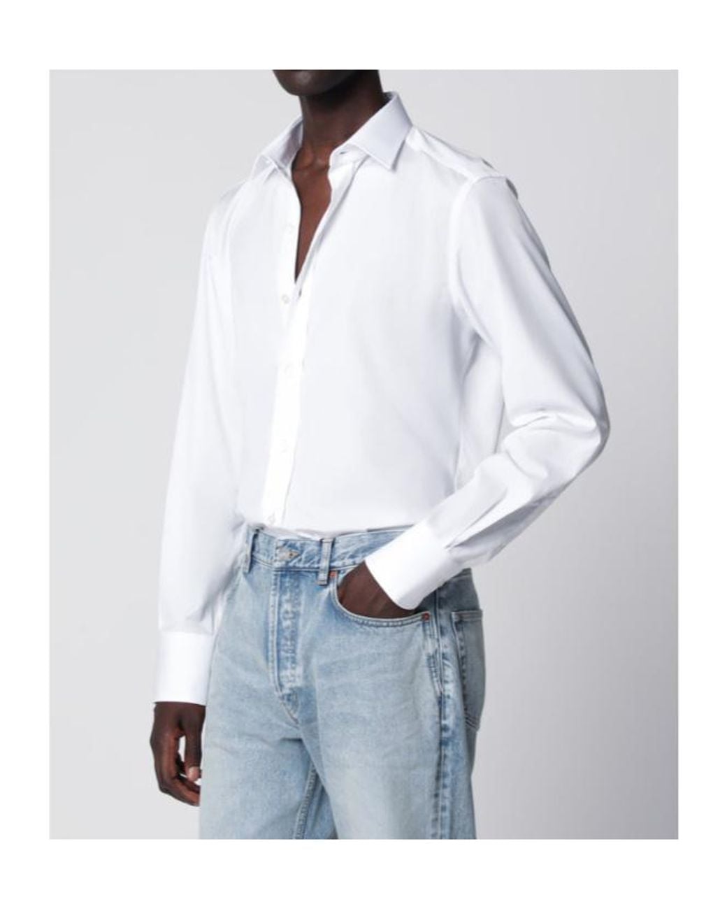 Tom Ford Blue Slim-Fit Cotton Shirt for men