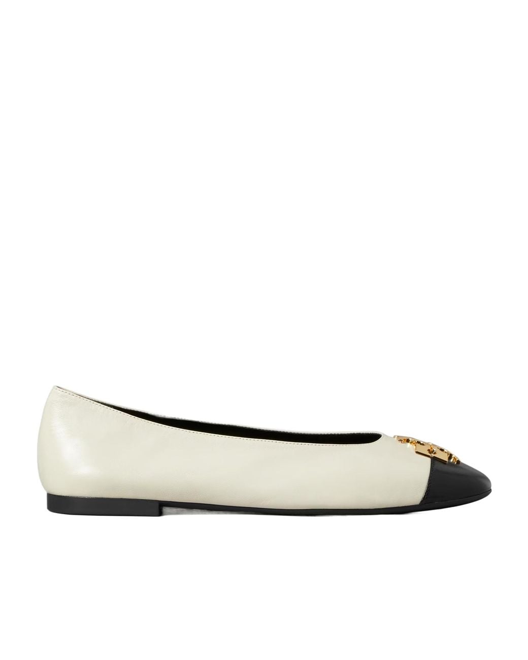 Tory Burch Multicolor Charlie Logo-Plaque Ballet Flats