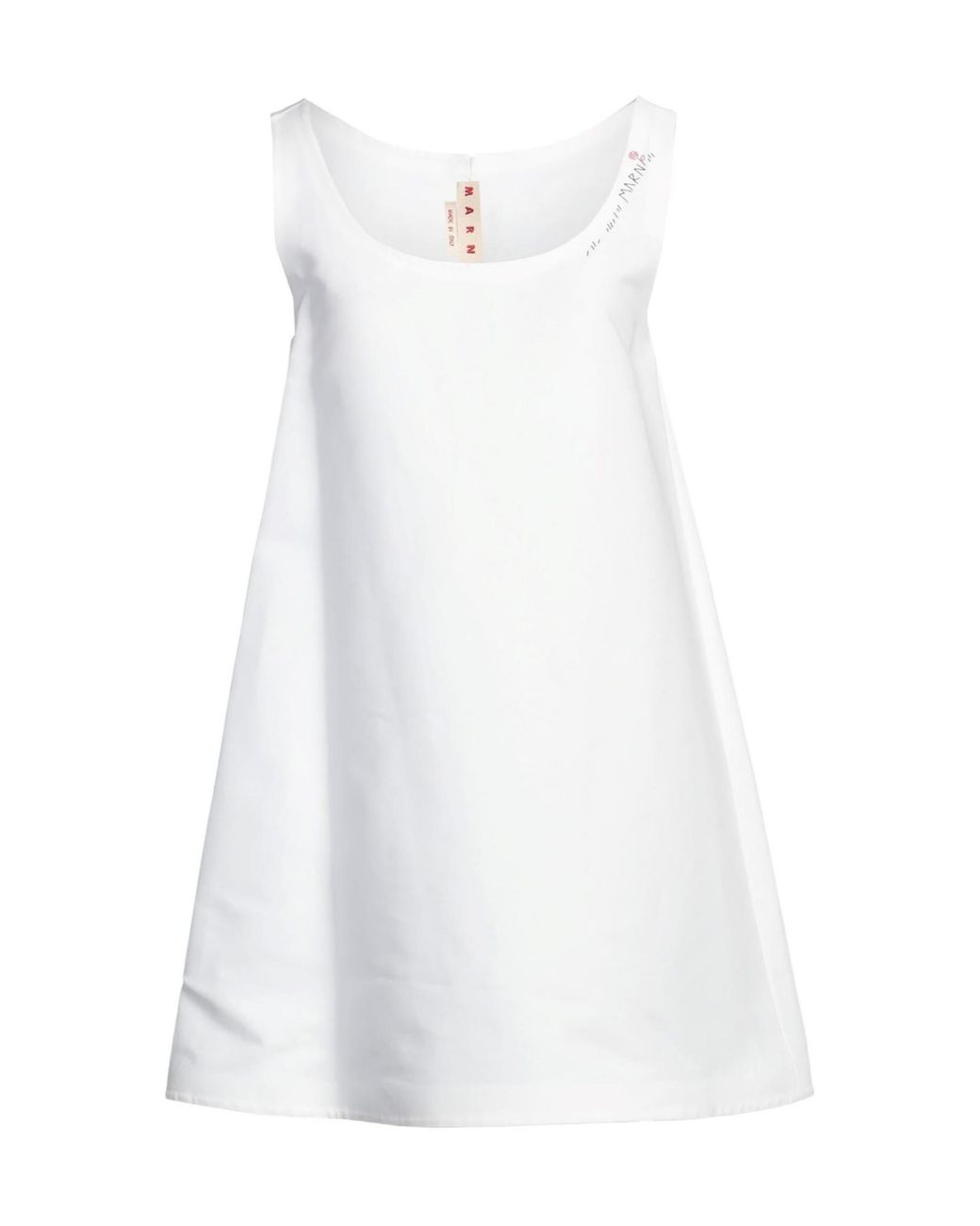 Marni White Sleeveless A-Line Skirt