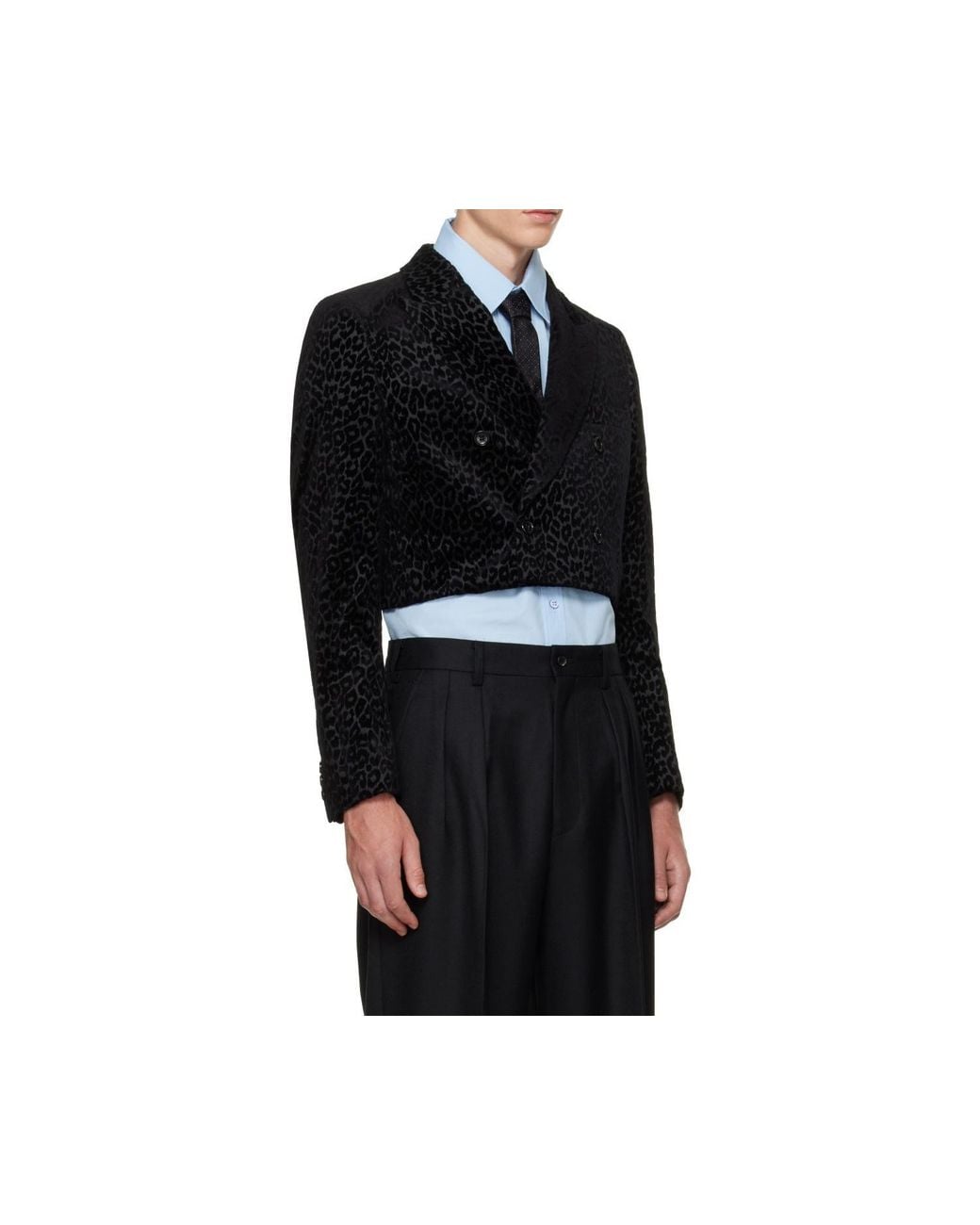 Comme des Garçons Black Double-Breasted Coat for men